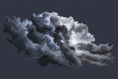 Storm Clouds with Lightning