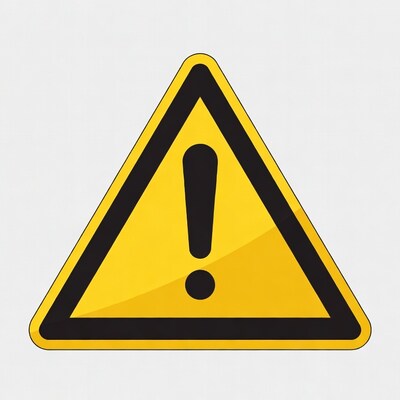 Yellow exclamation mark warning sign