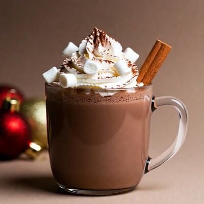 Hot Chocolate with Whipped Cream and Cinnamon