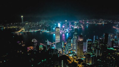 Hong Kong skyline at night
