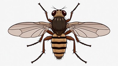 Cartoon housefly illustration