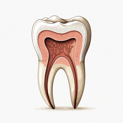 Tooth Anatomy Cross-Section Illustration
