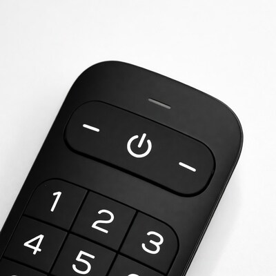 Black TV remote control