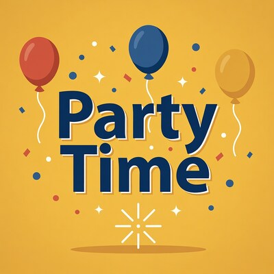 Party Time Balloons Illustration