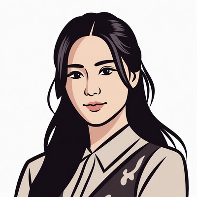 Asian woman in hanbok illustration