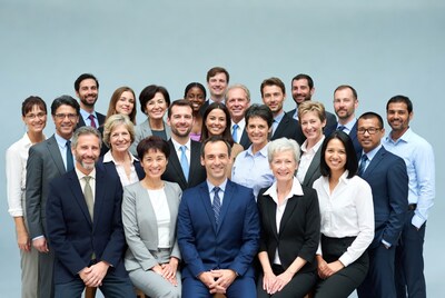 Diverse professional team group photo