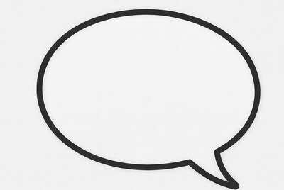 Empty speech bubble illustration