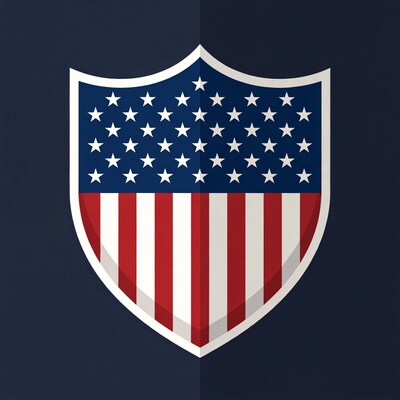 American Flag Shield Illustration