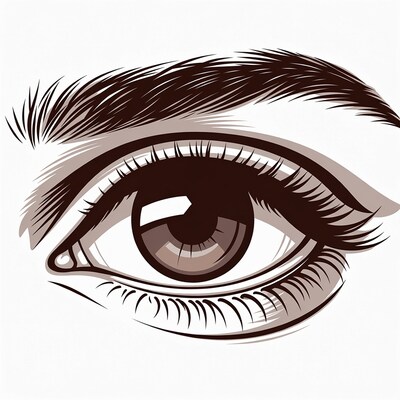 Detailed illustration of human eye