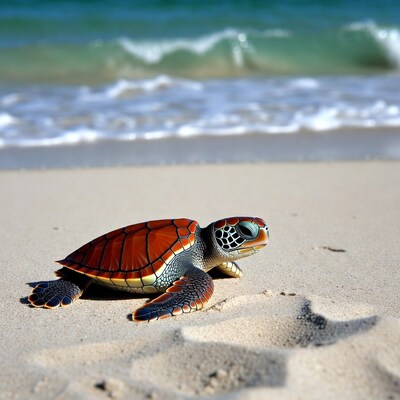 Baby Sea Turtle on Beach