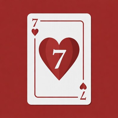 Seven of Hearts Playing Card