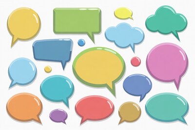 Colorful Speech Bubbles Clipart