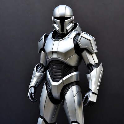 Silver Mandalorian Armor Full Body