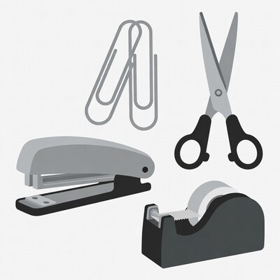 Office Supplies Clipart Set