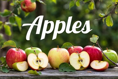 Fresh Apples on Wooden Table
