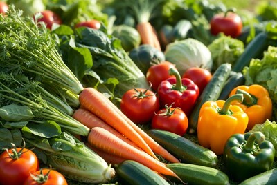 Fresh Mixed Vegetables Closeup