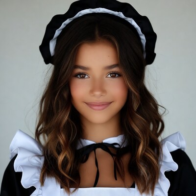 Girl in French maid costume
