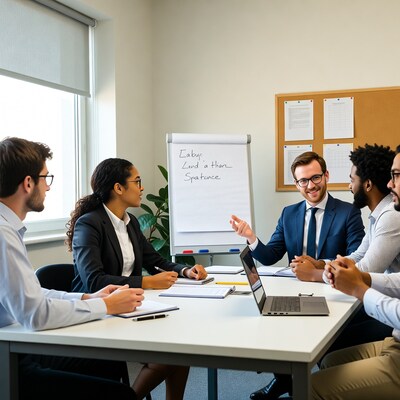 Diverse team in business meeting