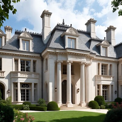 Luxurious French Chateau Mansion Exterior