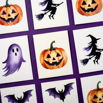 Halloween Clipart Cards Grid