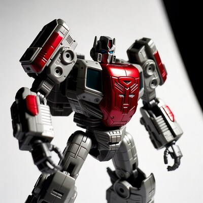 Gray Optimus Prime Transformer Toy