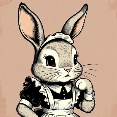 Bunny Maid Illustration