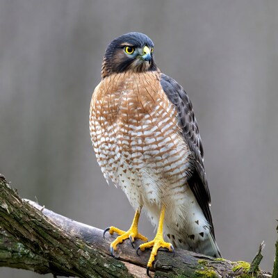 Cooper's Hawk Perched on Branch
