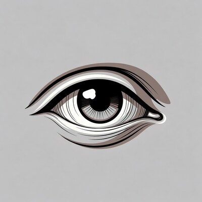 Detailed black eye illustration
