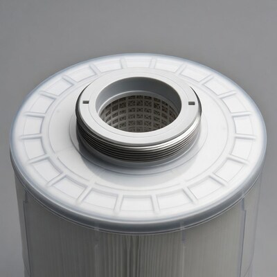 White Pool Filter Cartridge Top View
