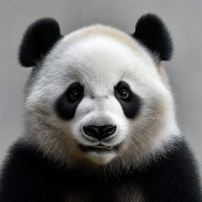 Close-up panda face