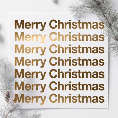 Merry Christmas with Pine Branches
