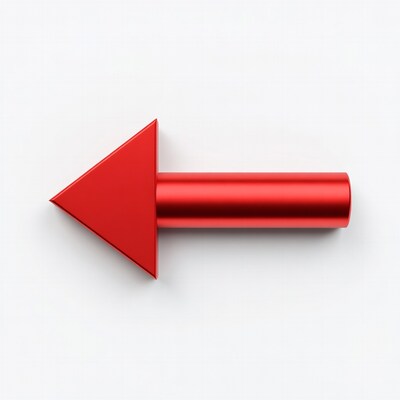 Red 3D Left Arrow