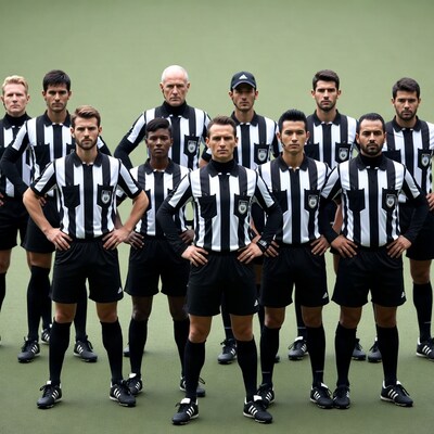 Group of Soccer Referees Team Photo