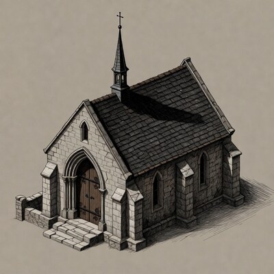 Small Gothic Chapel Illustration