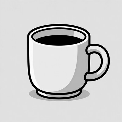 White mug with coffee