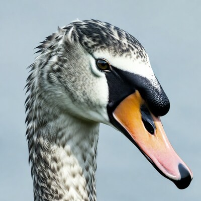 Closeup of coscoroba swan head