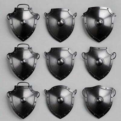 Medieval Black Shields Collection