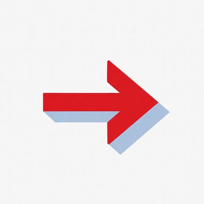 Red 3D Arrow Icon