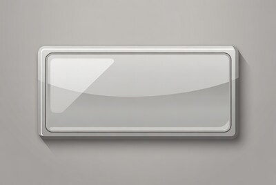 Shiny Glass Button Isolated