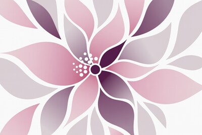 Pink Purple Flower Illustration