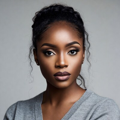 Beautiful African-American woman close-up portrait