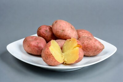 Red Potatoes on White Plate