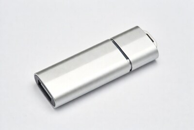 Silver USB flash drive