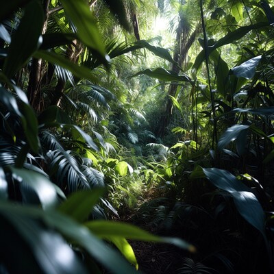 Lush Tropical Jungle Path