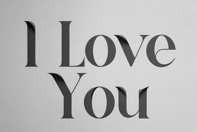 I Love You text
