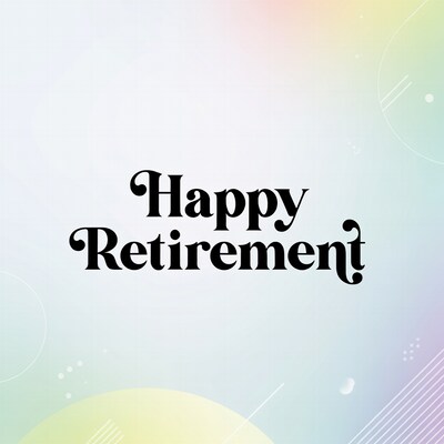 Happy Retirement Text Graphic