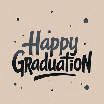Happy Graduation text illustration