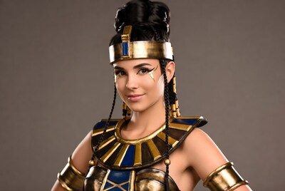 Woman in Egyptian Cleopatra costume