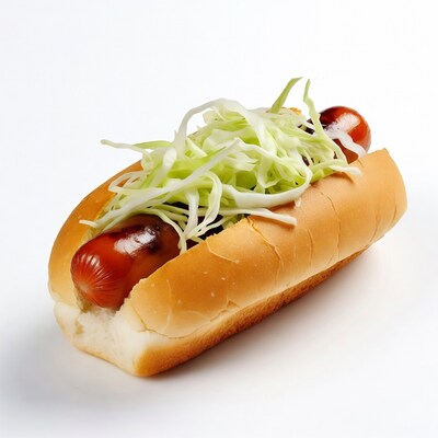 Hot dog with coleslaw