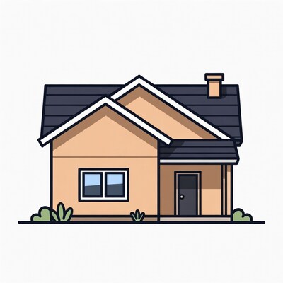 Cartoon house with porch
